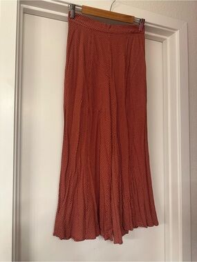 Free People Rust Red Polka Dot Maxi Pant